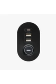 SMAYLİNG Akım Korumalı Priz Masa Kenarı Ayarlanabilir 3 Priz 2 Usb 1 Type C Girişli Priz 1.8 M U. Kablo - 5
