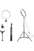 SMAYLİNG 10ınç Youtuber Led Işıklı Tripod Selfie Makyaj Işığı Sürekli Ring Light 26cm 2.1 M Ayaklı Tripot - 7