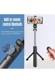 SMAYLİNG Mini Tripod Youtuber Stand Triport Selfi Çubugu Uzaktan Kumandalı 2 Kademeli Işık Mini Selfie - 5