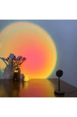 SMAYLİNG Gece Lambası Projektör Kumandalı Gün Batımı 16 Farklı Görüntü Sunset Lamp Ev Ofis Cafe Dekor - 3