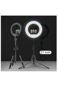SMAYLİNG Ring Light Led Işık Halkası 21 Inç 54 Cm Profesyonel Stüdyo Işığı Ve 210 Cm Döküm Ayak Kumanda Çanta - 1