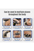 SMAYLİNG 4 Başlıklı Ergonomik Masaj Tabancası Derin Doku Sırt Boyun Masaj Aleti Ağrı Sızı Giderici Sıkılaşma - 4
