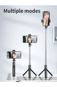 SMAYLİNG Kablosuz Stant Tripod Katlanabilir Uzatılabilir Selfi Çubuğu İOS&ANDROİD Vlog Kit Tiktok İnstagram - 2