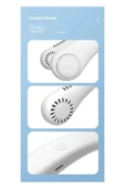 Vothoon Askılı Boyun Tipi Fan 3 Kademeli Ayar USB Type-C Şarjlı Sessiz & Eller Serbest Soğutma Çift Motorlu - 5