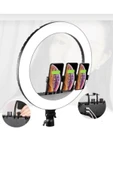 SMAYLİNG Ring Light Led Işık Halkası 21 Inç 54 Cm Profesyonel Stüdyo Işığı Ve 210 Cm Döküm Ayak Kumanda Çanta - 4