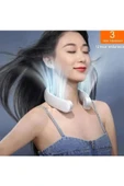 Vothoon Askılı Boyun Tipi Fan 3 Kademeli Ayar USB Type-C Şarjlı Sessiz & Eller Serbest Soğutma Çift Motorlu - 3