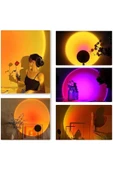 SMAYLİNG Gece Lambası Projektör Kumandalı Gün Batımı 16 Farklı Görüntü Sunset Lamp Ev Ofis Cafe Dekor - 8