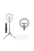 SMAYLİNG Ring Light Led Işık Halkası 21 Inç 54 Cm Profesyonel Stüdyo Işığı Ve 210 Cm Döküm Ayak Kumanda Çanta - 8