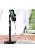 SMAYLİNG 360° Döner Masaüstü Teleskopik Telefon Standı – Çok Fonksiyonlu ve Ayarlanabilir Tutucu - 1
