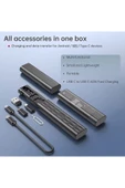 SMAYLİNG 7in1 Seyahat Seti Type-C to Type-C Kablo, Kart Yuvası, Usb/Mikro/Lightning Port, Sim Kart İğnesi - 5