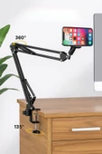 SMAYLİNG Masaüstü Üst Çekim Tripod Yayıncı & Oyuncu Telefon Standı 360° Ayarlanabilir - 5