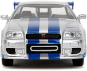 Jada Fast & Furious Diecast Model 1/32 2002 fits Nissan Skyline GTR R34silver/blue - 4