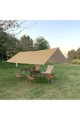 SMAYLİNG Su Geçirmez Güneşlik Tente 500x300 cm Plaj Kamp Bahçe Çadırı Gölgelik Oxford Kumaş - 1