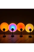 SMAYLİNG Gece Lambası Projektör Kumandalı Gün Batımı 16 Farklı Görüntü Sunset Lamp Ev Ofis Cafe Dekor - 2