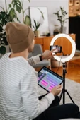 SMAYLİNG 10ınç Youtuber Led Işıklı Tripod Selfie Makyaj Işığı Sürekli Ring Light 26cm 2.1 M Ayaklı Tripot - 8