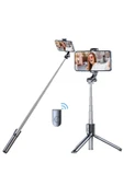 SMAYLİNG Kablosuz Stant Tripod Katlanabilir Uzatılabilir Selfi Çubuğu İOS&ANDROİD Vlog Kit Tiktok İnstagram - 6