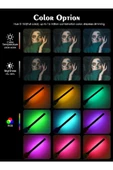 SMAYLİNG El Rgb Çubuk Led Floresan Lamba Fotoğraf Stüdyosu Tiktok Profesyonel Dolgu Işığı Taşınabilir+tripod - 5