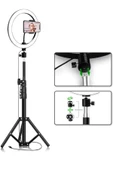 SMAYLİNG 10ınç Youtuber Led Işıklı Tripod Selfie Makyaj Işığı Sürekli Ring Light 26cm 2.1 M Ayaklı Tripot - 3