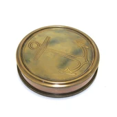 Üzeri Çapa İşlemeli Pirinç Kullanışlı Pusula thumbnail 2