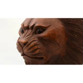 Maun Ağacı El Yapımı Dekoratif Aslan Büstü thumbnail 2