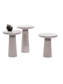 Mira Bohem Üçlü Ahşap Zigon Sehpa thumbnail 10