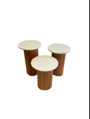 Savana İskandinav 3'lü Ahşap Zigon Sehpa thumbnail 10