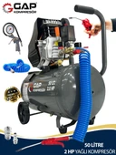 Germany Style GAP 2 Hp Profesyonel Hızlı Motor 50 Lt Hava Kompresörü Setli - 1