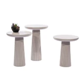 Mira Bohem Üçlü Ahşap Zigon Sehpa thumbnail 8