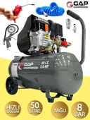 Germany Style GAP 2 Hp Profesyonel Hızlı Motor 50 Lt Hava Kompresörü Setli - 3