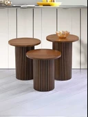 Savana İskandinav 3'lü Ahşap Zigon Sehpa thumbnail 1