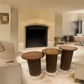 Savana İskandinav 3'lü Ahşap Zigon Sehpa thumbnail 5