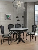 Rika Baba Ayak Oval Açılır Masa 70x110 thumbnail 1