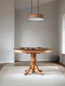 Rika Baba Ayak Oval Açılır Masa 80x120 thumbnail 1