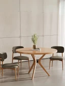 Haven Pergel İskandinav Doğal Ahşap Mutfak Masası 110x110 thumbnail 1