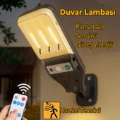 Duvar Lambası Aplik Hareket Sensörlü Kumandalı Plastik Sokak Bahçe İç Dış Aydınlatma Armatürü IP54 thumbnail 1