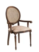 Madalyon Kolçaklı Hazeranlı Ahşap Klasik Sandalye thumbnail 1