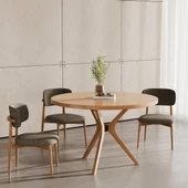 Haven Pergel İskandinav Doğal Ahşap Mutfak Masası 100x100 thumbnail 8