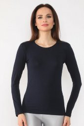 Bisiklet Yaka Uzun Kollu Beyaz Badi thumbnail 3