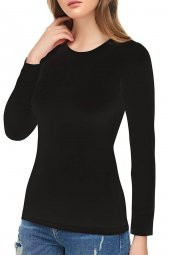 Bisiklet Yaka Uzun Kollu Beyaz Badi thumbnail 5