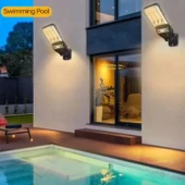 Duvar Lambası Aplik Hareket Sensörlü Kumandalı Plastik Sokak Bahçe İç Dış Aydınlatma Armatürü IP54 thumbnail 7