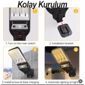 Duvar Lambası Aplik Hareket Sensörlü Kumandalı Plastik Sokak Bahçe İç Dış Aydınlatma Armatürü IP54 thumbnail 4