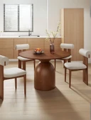 Elera İskandinav Doğal Ahşap Mutfak Masası 120x120 thumbnail 3