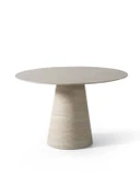 Lucca Yuvarlak Traverten Masa, Konik 120x120 thumbnail 2