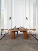 Sierra İskandinav Oval Ahşap Bohem Masa 90x190 thumbnail 9