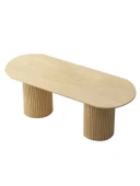 Sierra İskandinav Oval Ahşap Bohem Masa 90x190 thumbnail 11