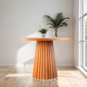 Acantus Natural Ahşap Yemek Masası 110x110 thumbnail 6