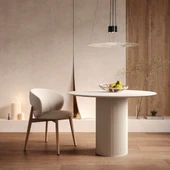 Vintage Yuvarlak Ahşap Bohem Masa 100x100 thumbnail 9