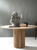 Breeze Yuvarlak Ahşap Bohem Masa 120x120 thumbnail 1