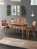 Ludovica Fransız Retro Still Açılır Ceviz Yemek Masası 90x170 thumbnail 1