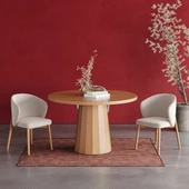 Odessa İskandinav Doğal Ahşap Mutfak Masası 100x100 thumbnail 4